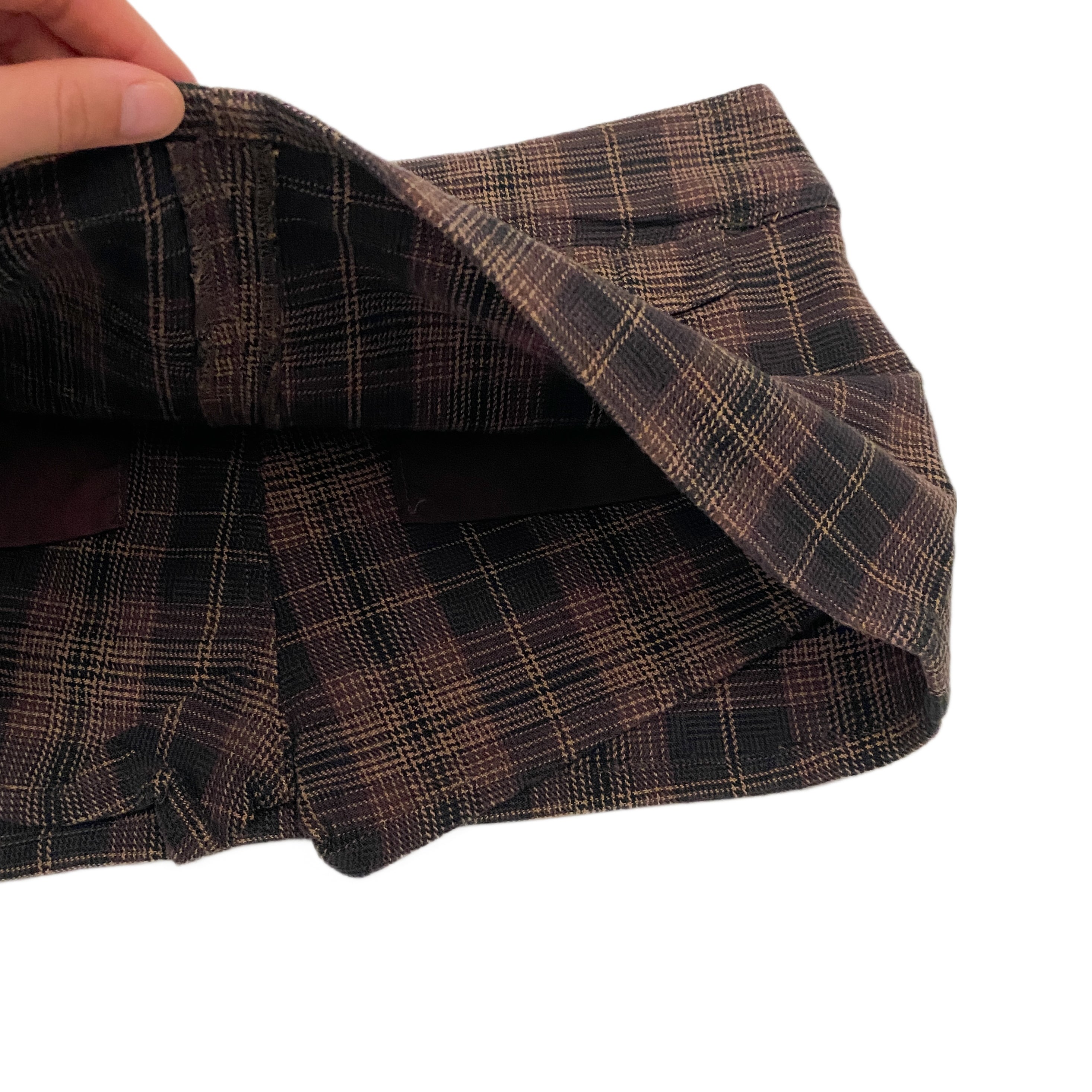 Brown Plaid Mini Skort (M)