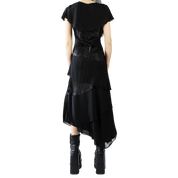 KOMAROV Noir Flutter Gown (S)