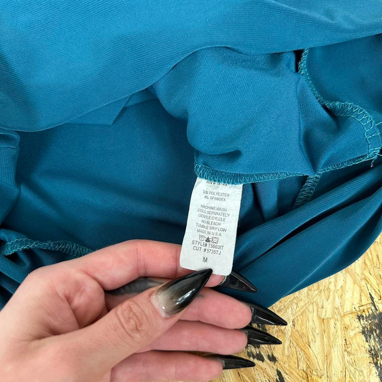 Y2K Aqua Wrap Top (S)