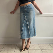 Y2K Long Denim Skirt (L)