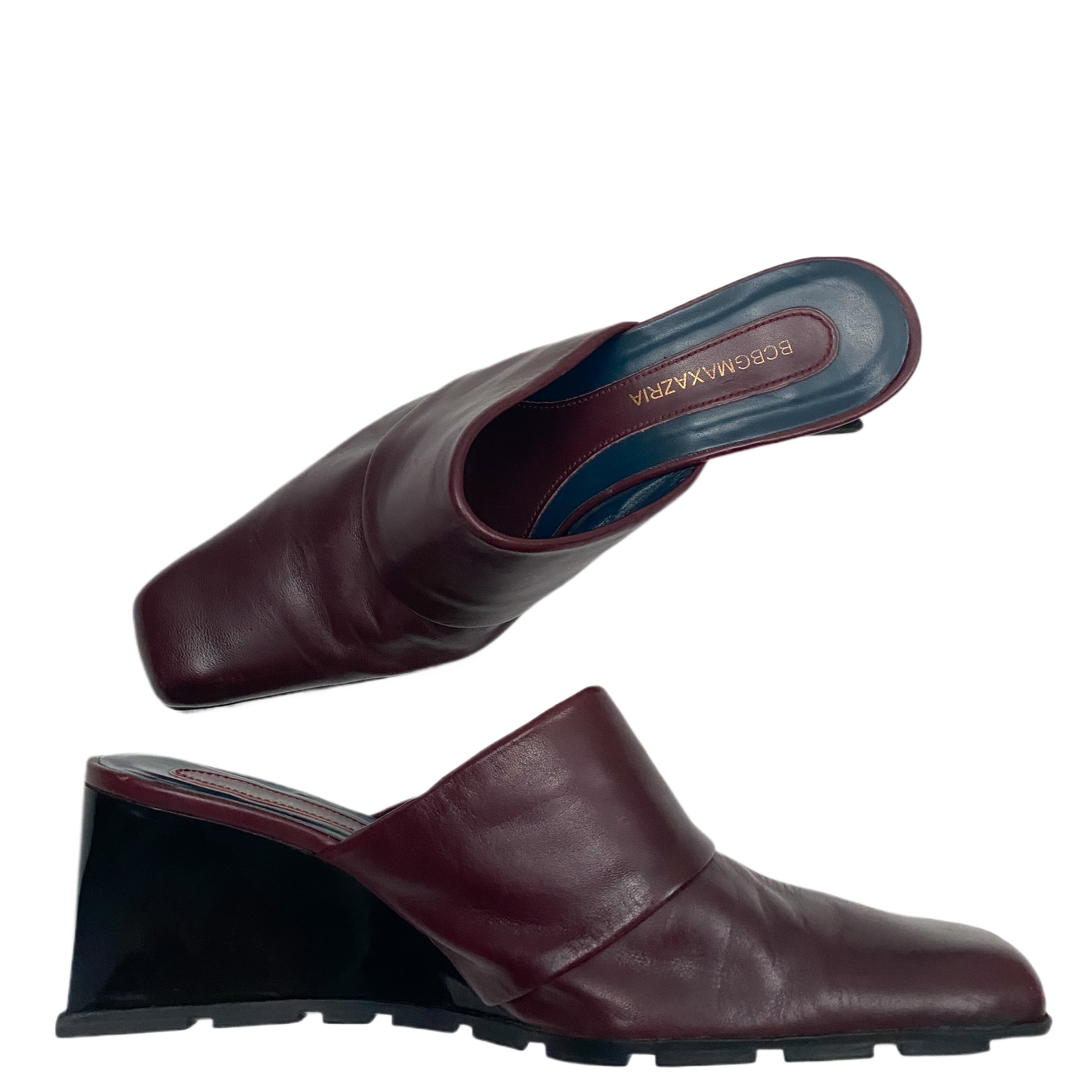 BCBG Plum Leather Mules (6.5)