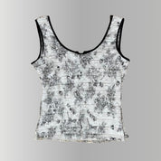 90s Black & White Lace Tank (S)