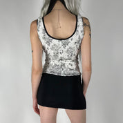 90s Black & White Lace Tank (S)