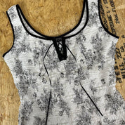 90s Black & White Lace Tank (S)