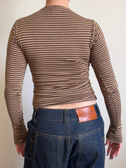 The Peanut Butter Striped Long Sleeve Top (XS-XL)
