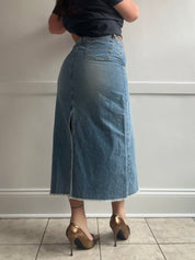 Y2K Long Denim Skirt (L)