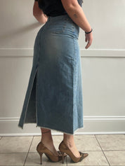 Y2K Long Denim Skirt (L)