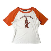 Graphic Bunny Girl Ringer Tee (M-L)