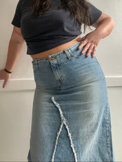 Y2K Long Denim Skirt (L)