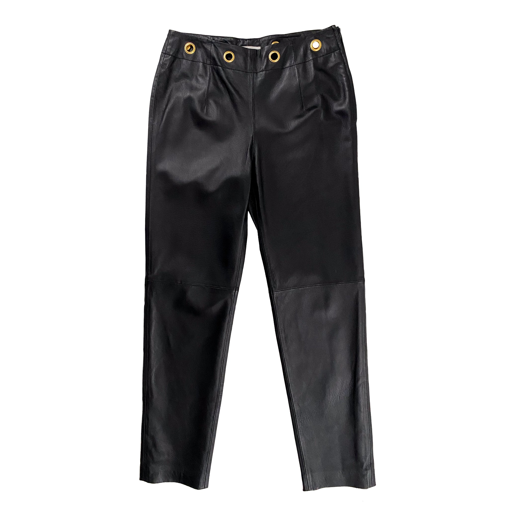 Leather Grommet Pants (M)
