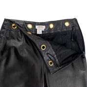 Leather Grommet Pants (M)