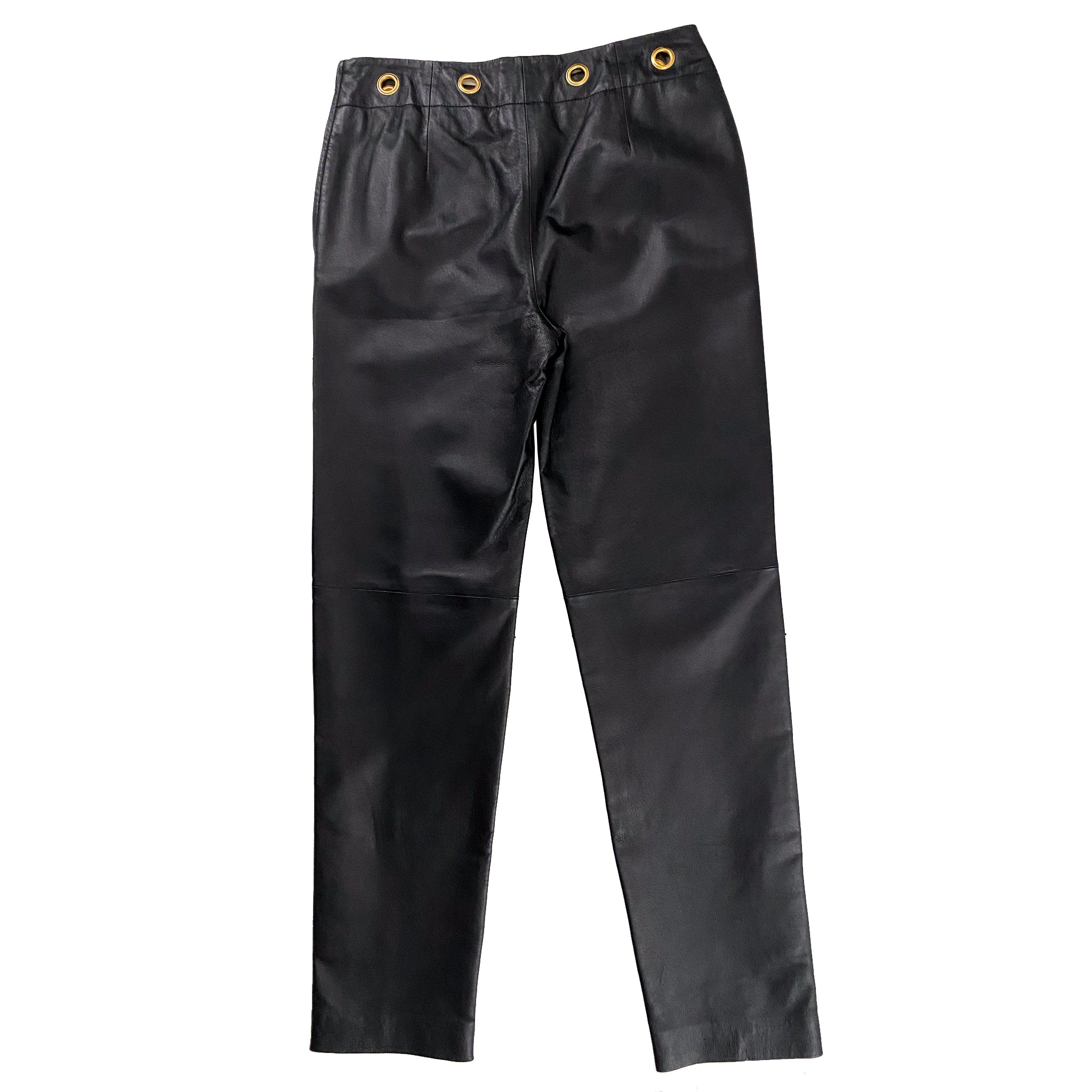 Leather Grommet Pants (M)