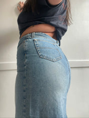 Y2K Long Denim Skirt (L)