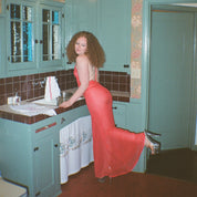 Red Silk Chiffon Starlette Gown (XS-XL)