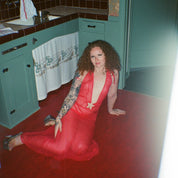 Red Silk Chiffon Starlette Gown (XS-XL)