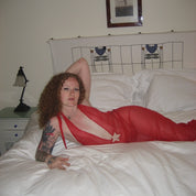 Red Silk Chiffon Starlette Gown (XS-XL)