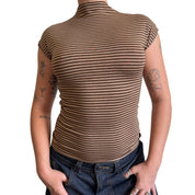 The Peanut Butter Mock Neck Tee (XS-XL)