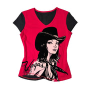 Cowgirl Graphic Asymmetrical Tee (M-L)