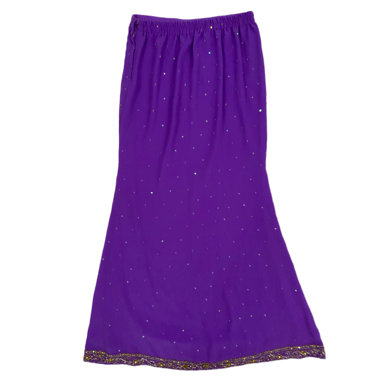 Papa Purple Embroidered Maxi Skirt Size Large