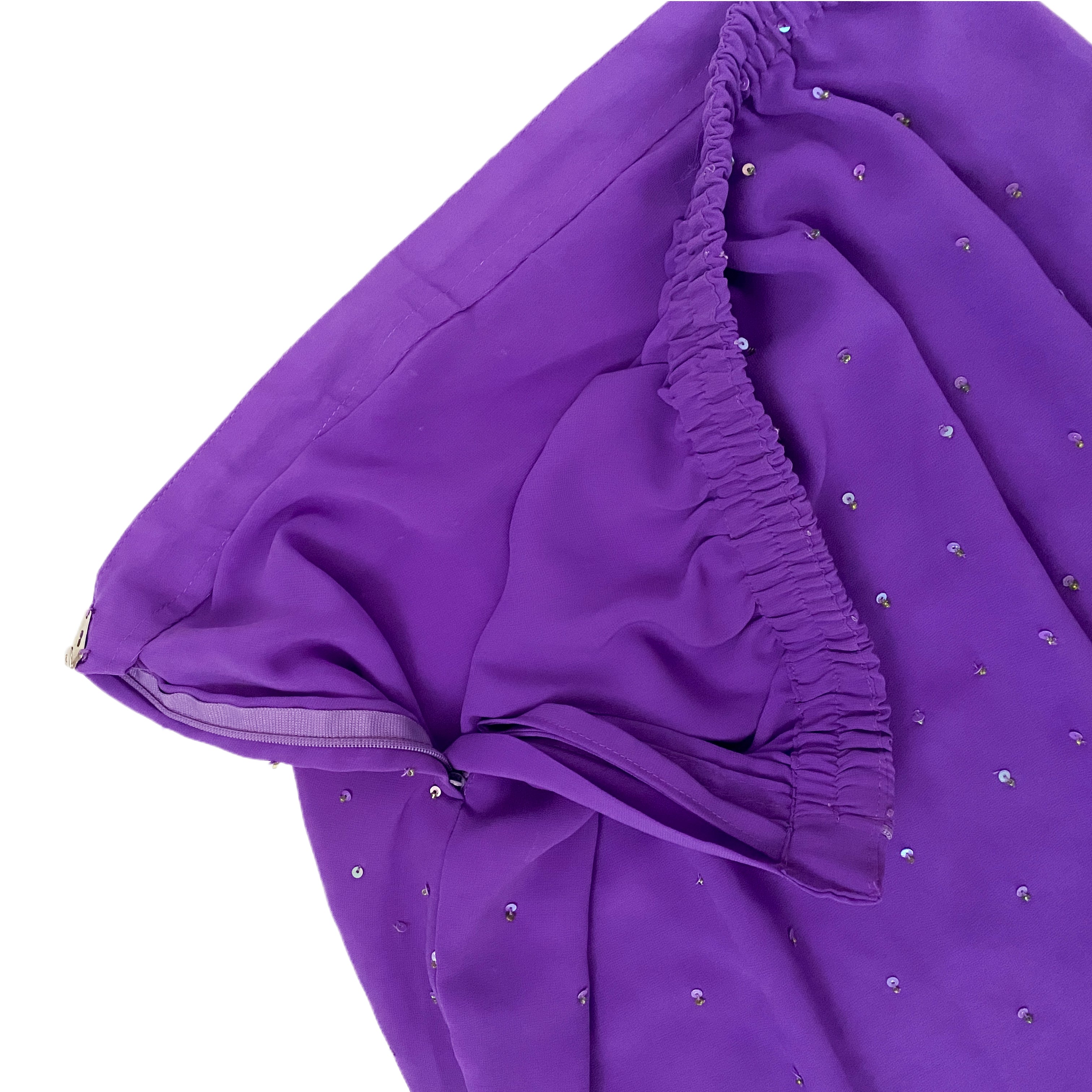 Purple Beaded Maxi Skirt (XS/S)