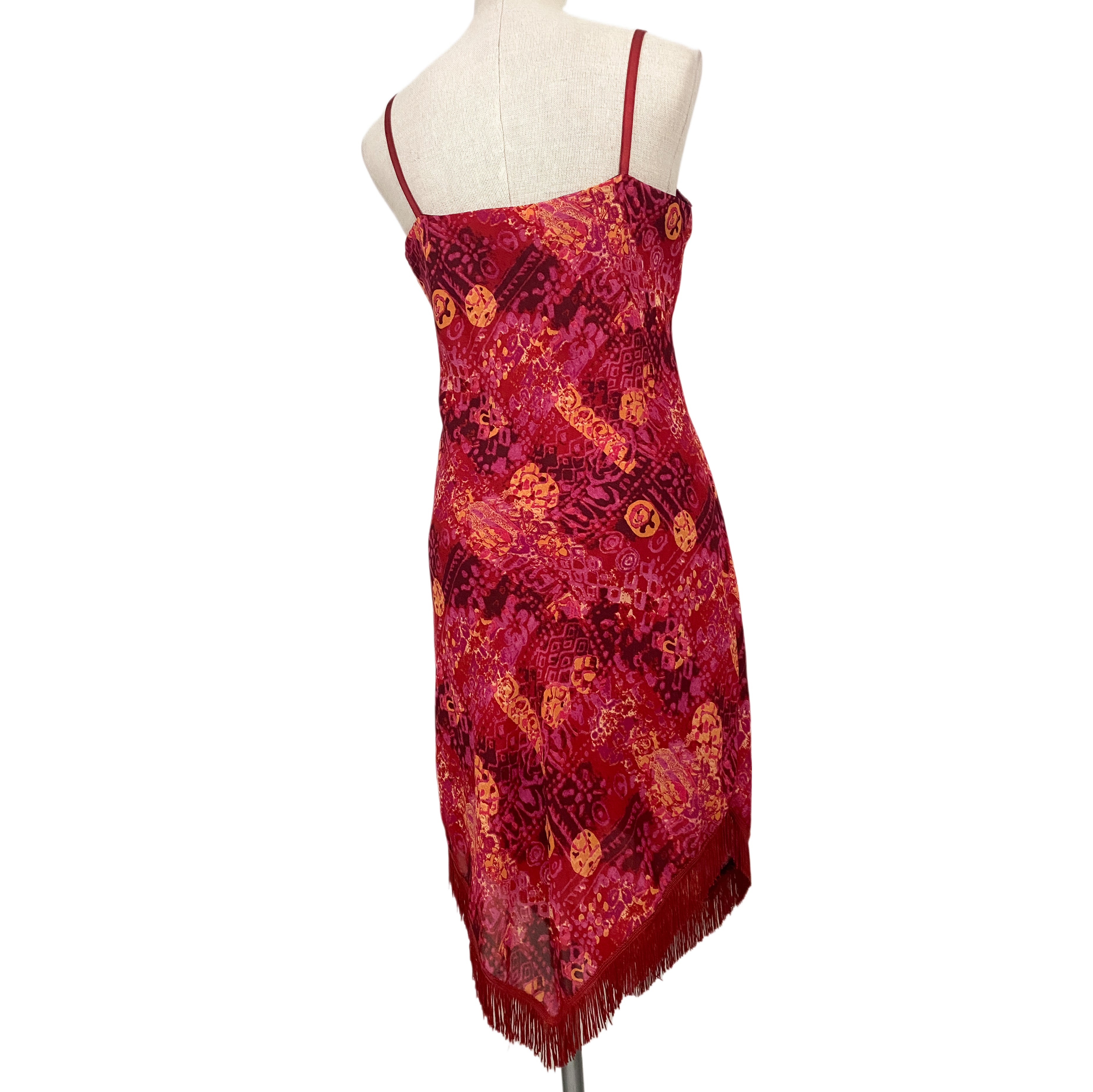 Y2K Delias Fringe Midi Dress (M)