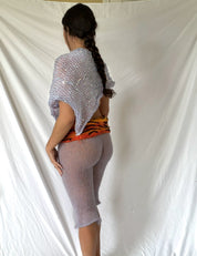 Sequin Poncho Lilac (XS-XL)