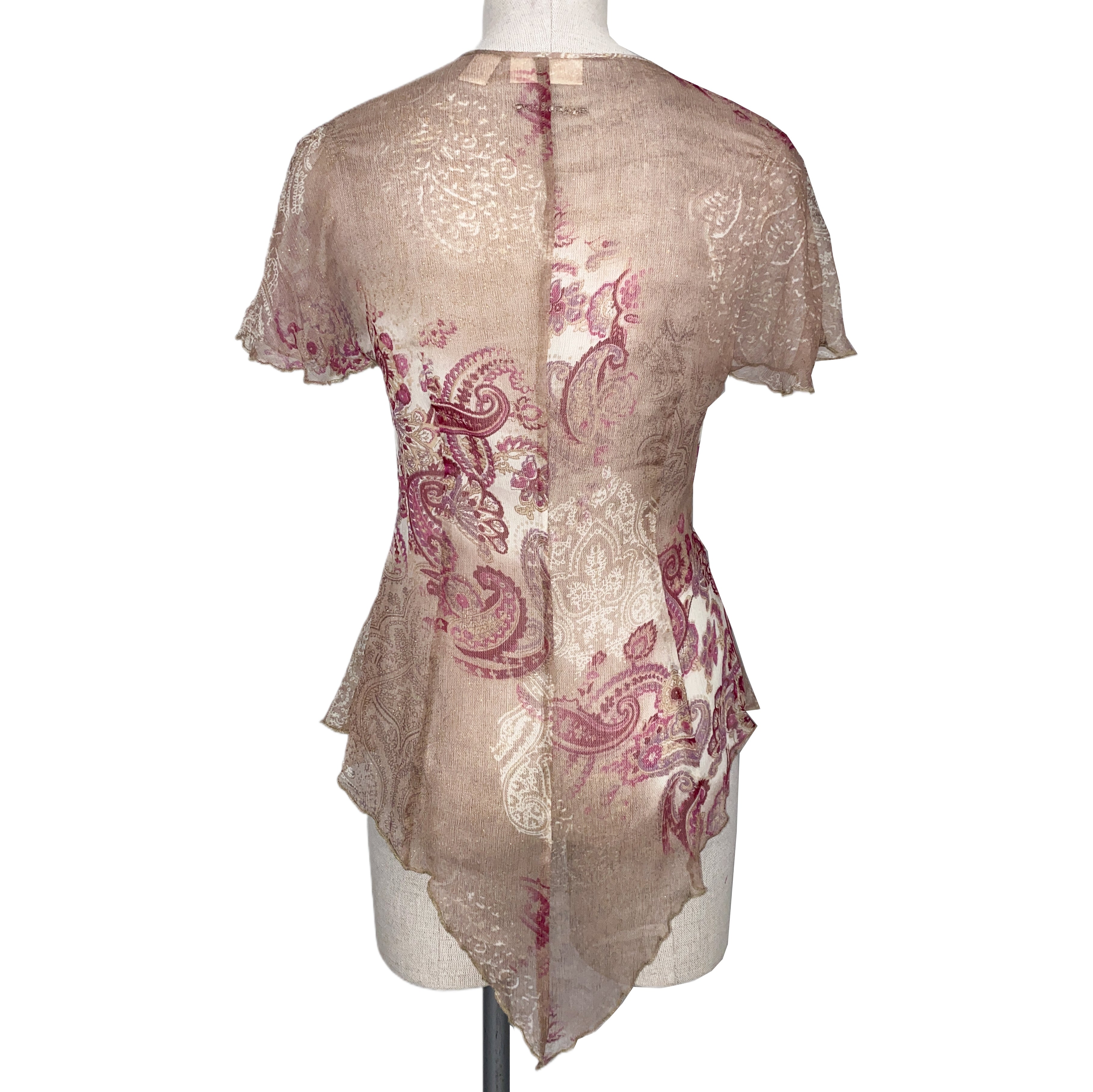 DKNY Paisley Shimmer Blouse (M)