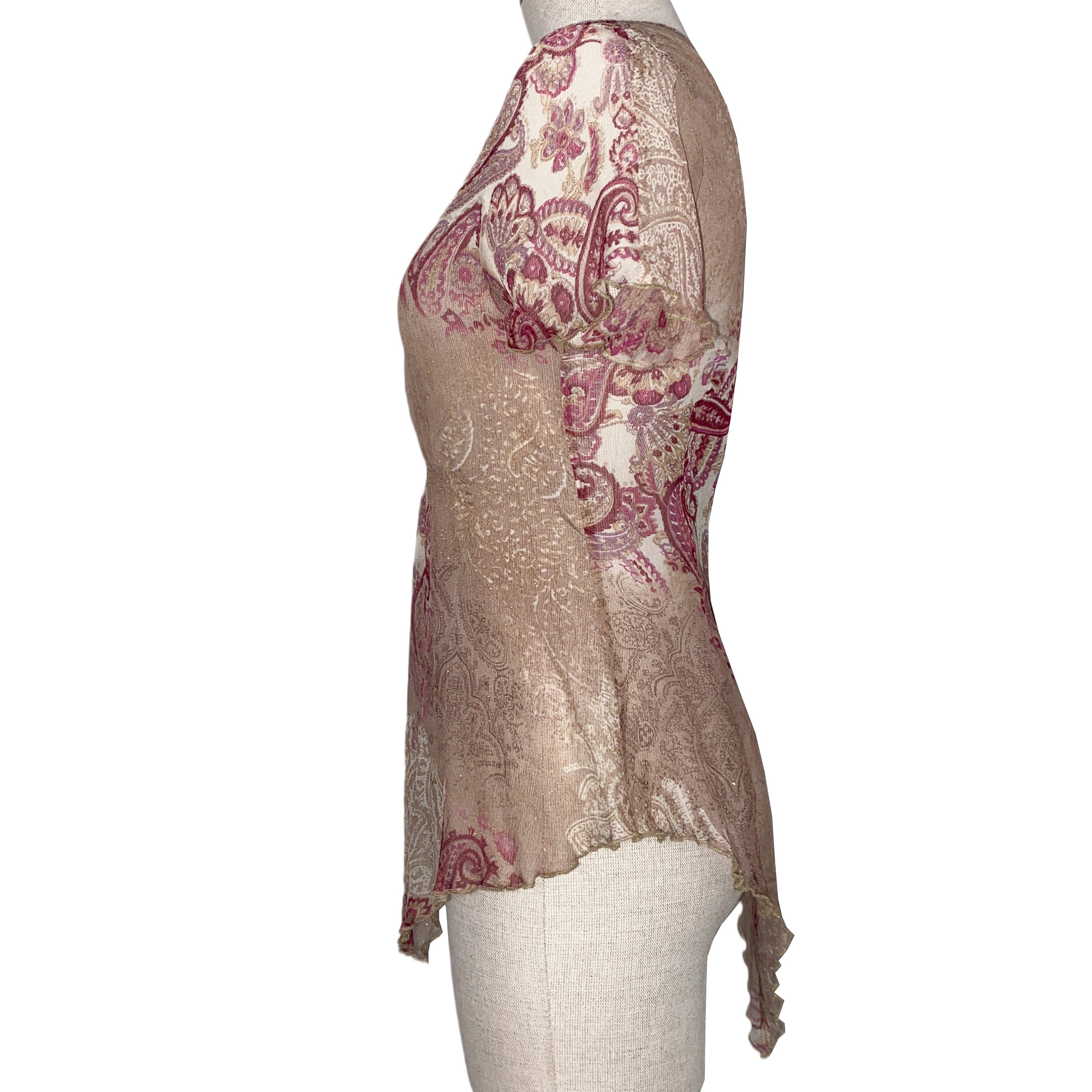 DKNY Paisley Shimmer Blouse (M)