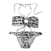 Y2k Rampage Script AOP Bikini Set (L)