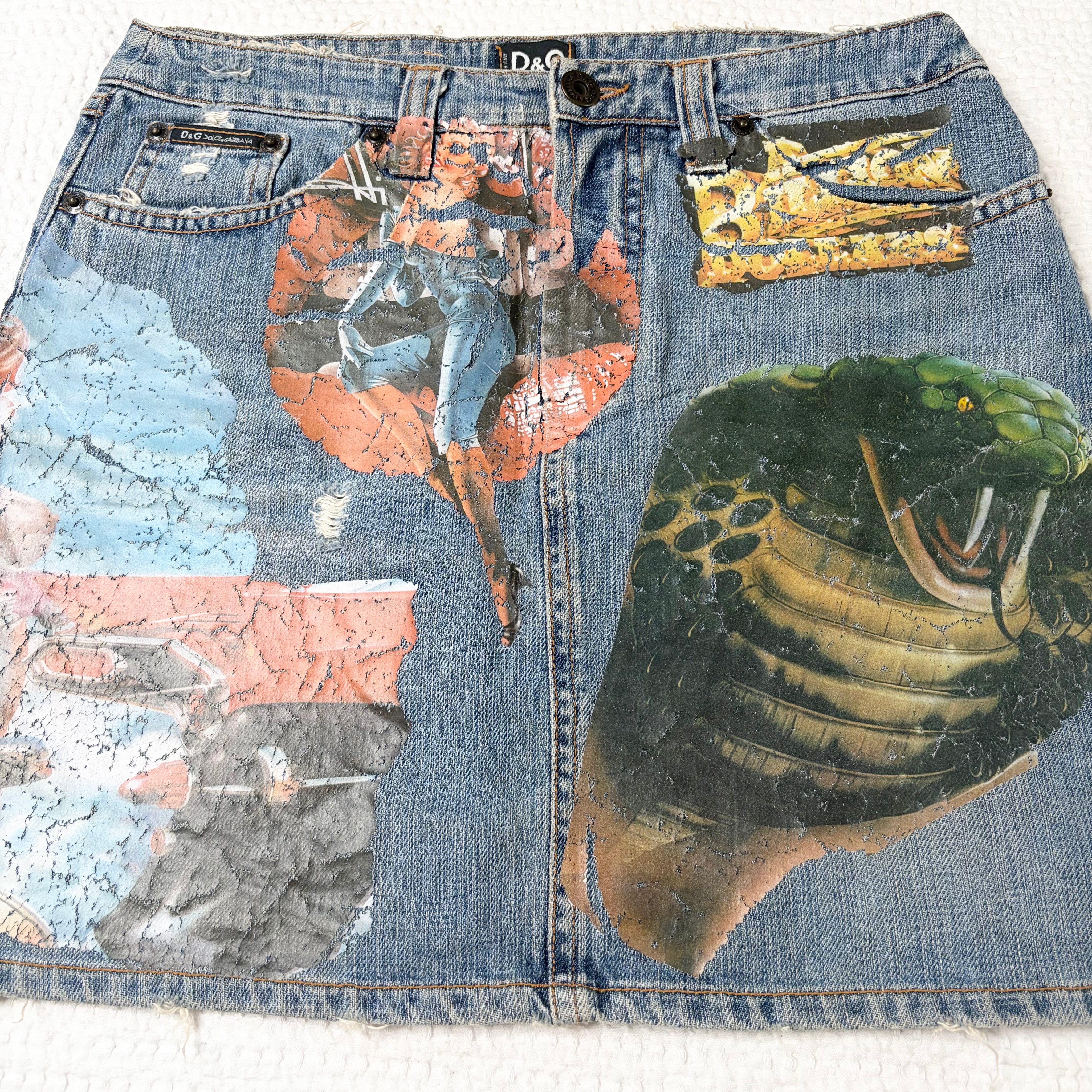 Vintage Archival Dolce & Gabbana Denim Mini Skirt (S)