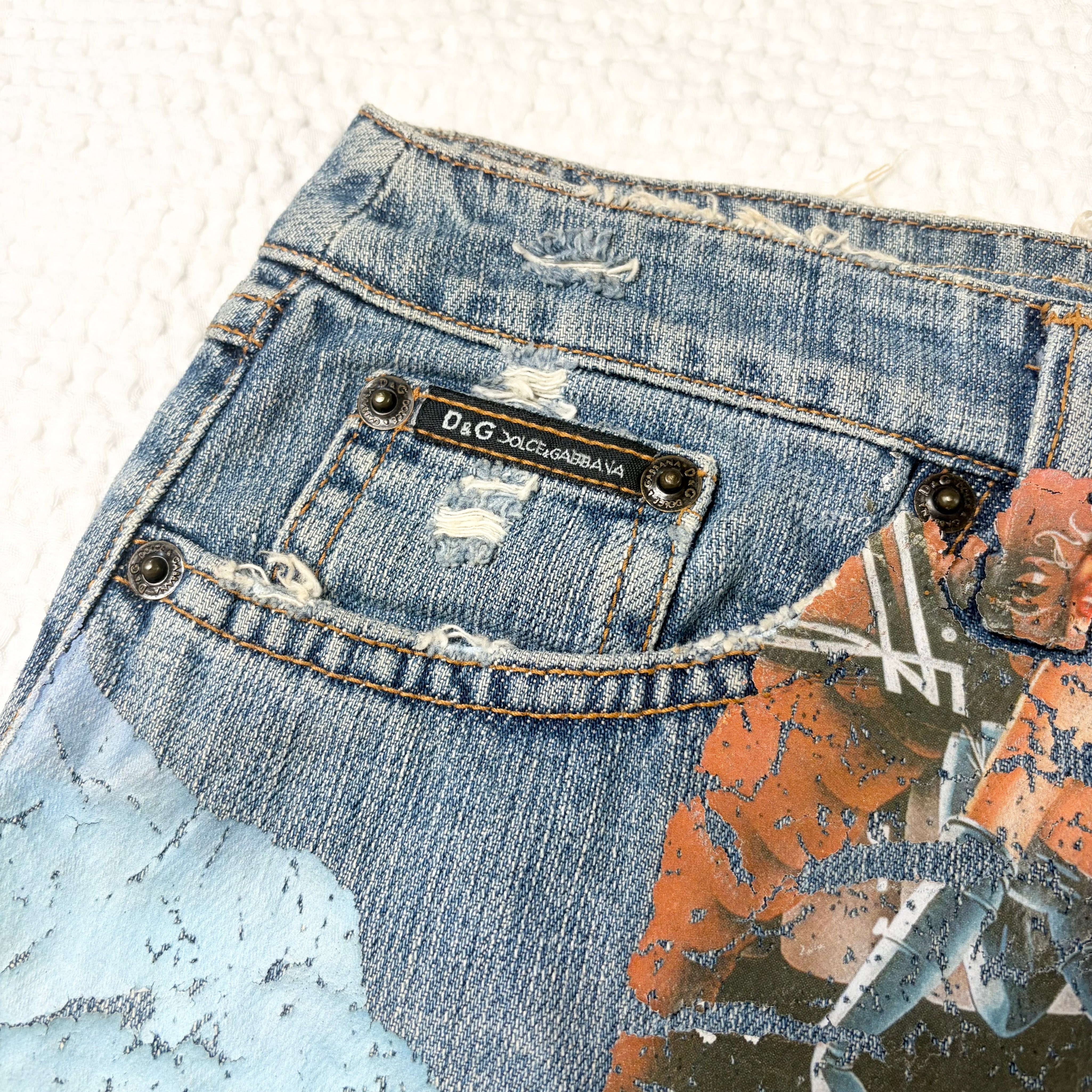 Vintage Archival Dolce & Gabbana Denim Mini Skirt (S)