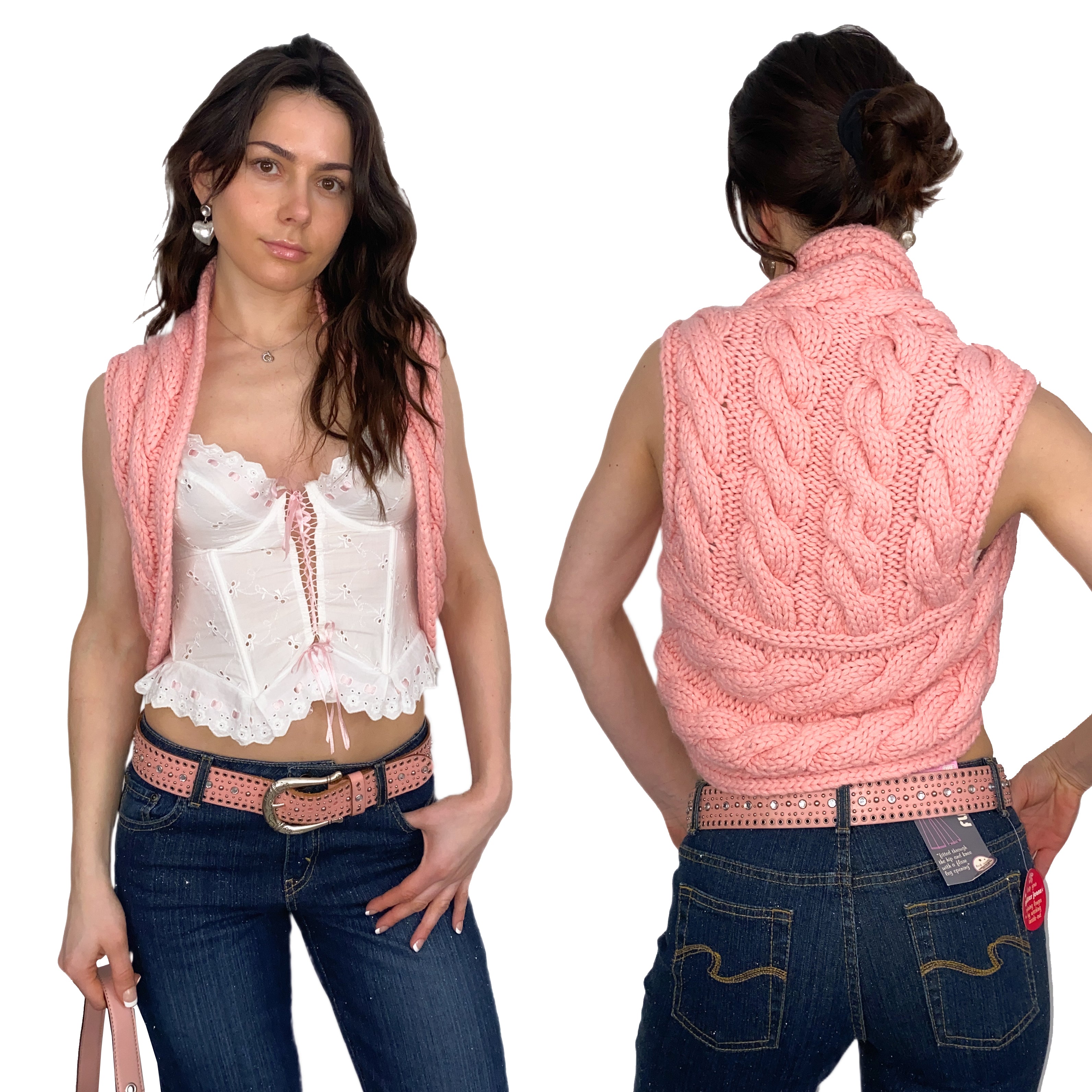 Bebe Bubblegum Knit Shrug (S)