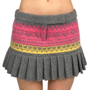 Heartbreaker Wool Knit Pleated Mini Skirt (S)
