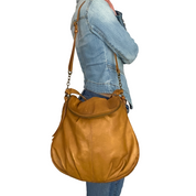 Tan Leather Slouchy Bag