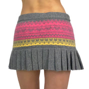 Heartbreaker Wool Knit Pleated Mini Skirt (S)