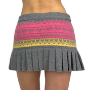 Heartbreaker Pleated Knit Mini Skirt (S)