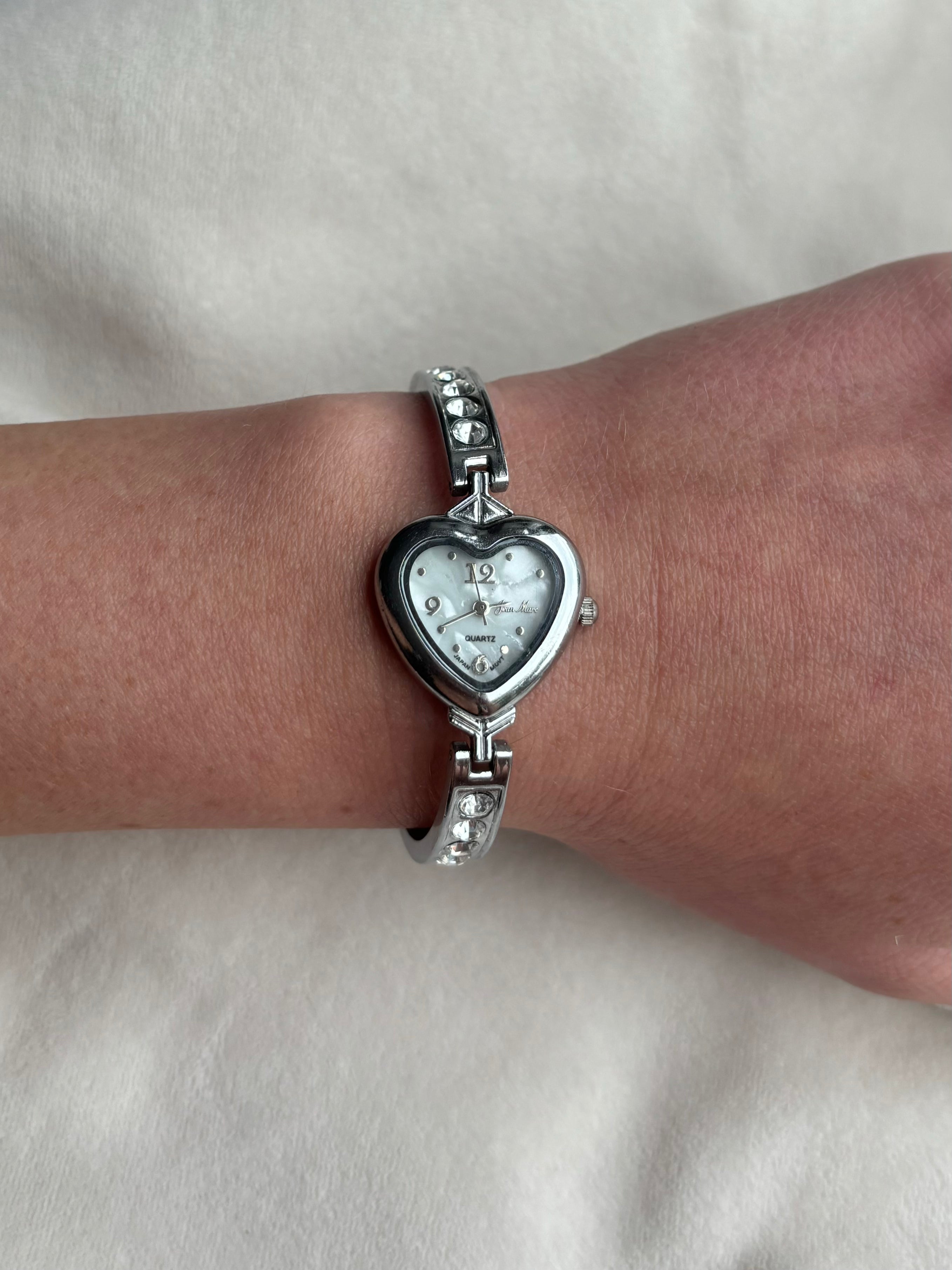 Silver Heart Watch