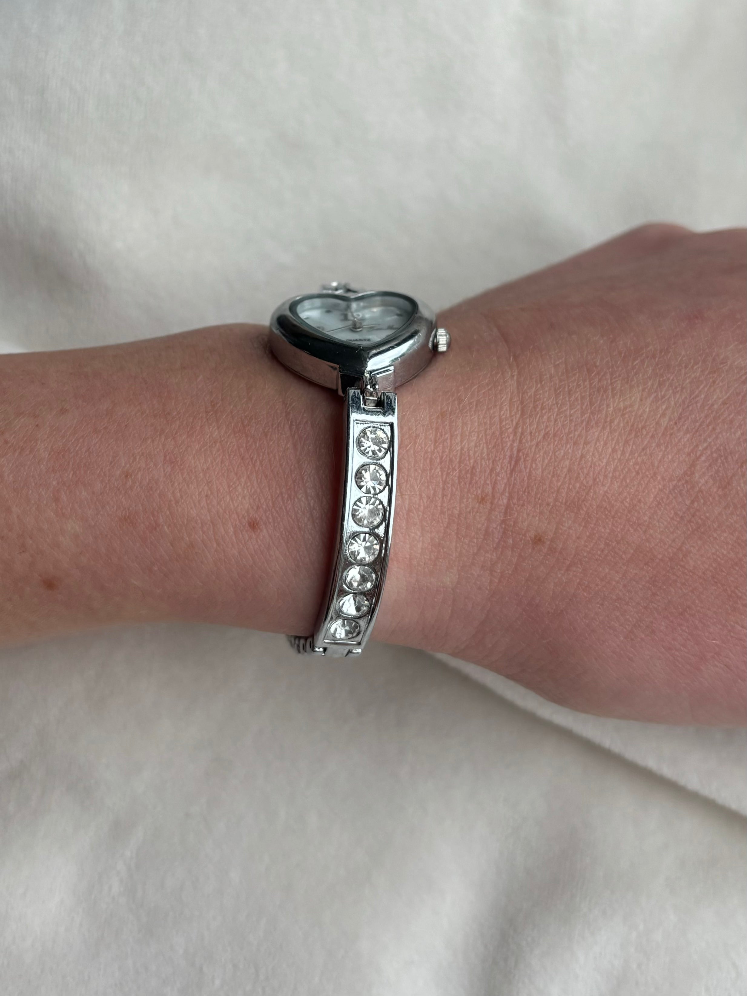 Silver Heart Watch
