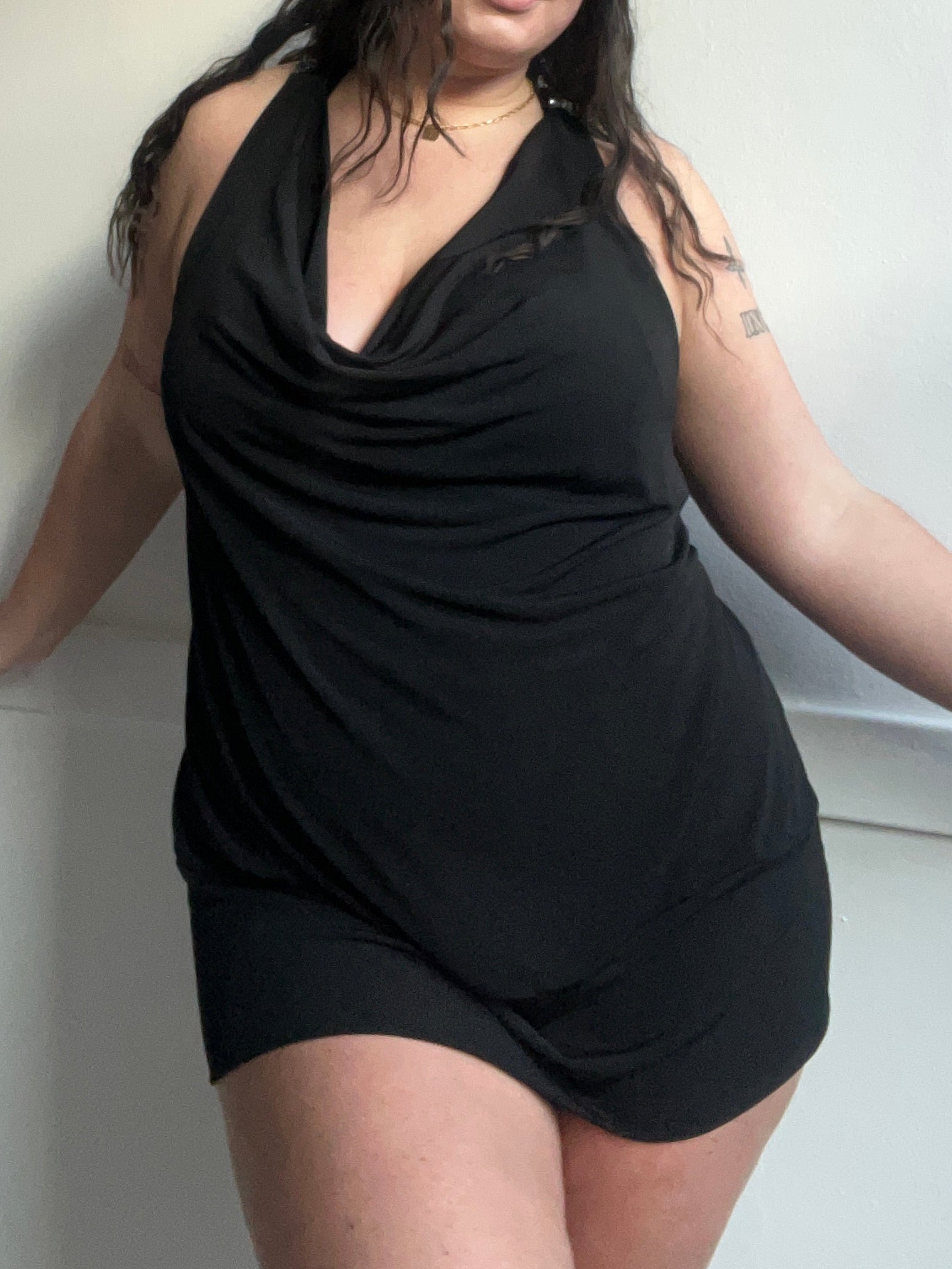 90s Slinky Racerback Mini Dress (L)