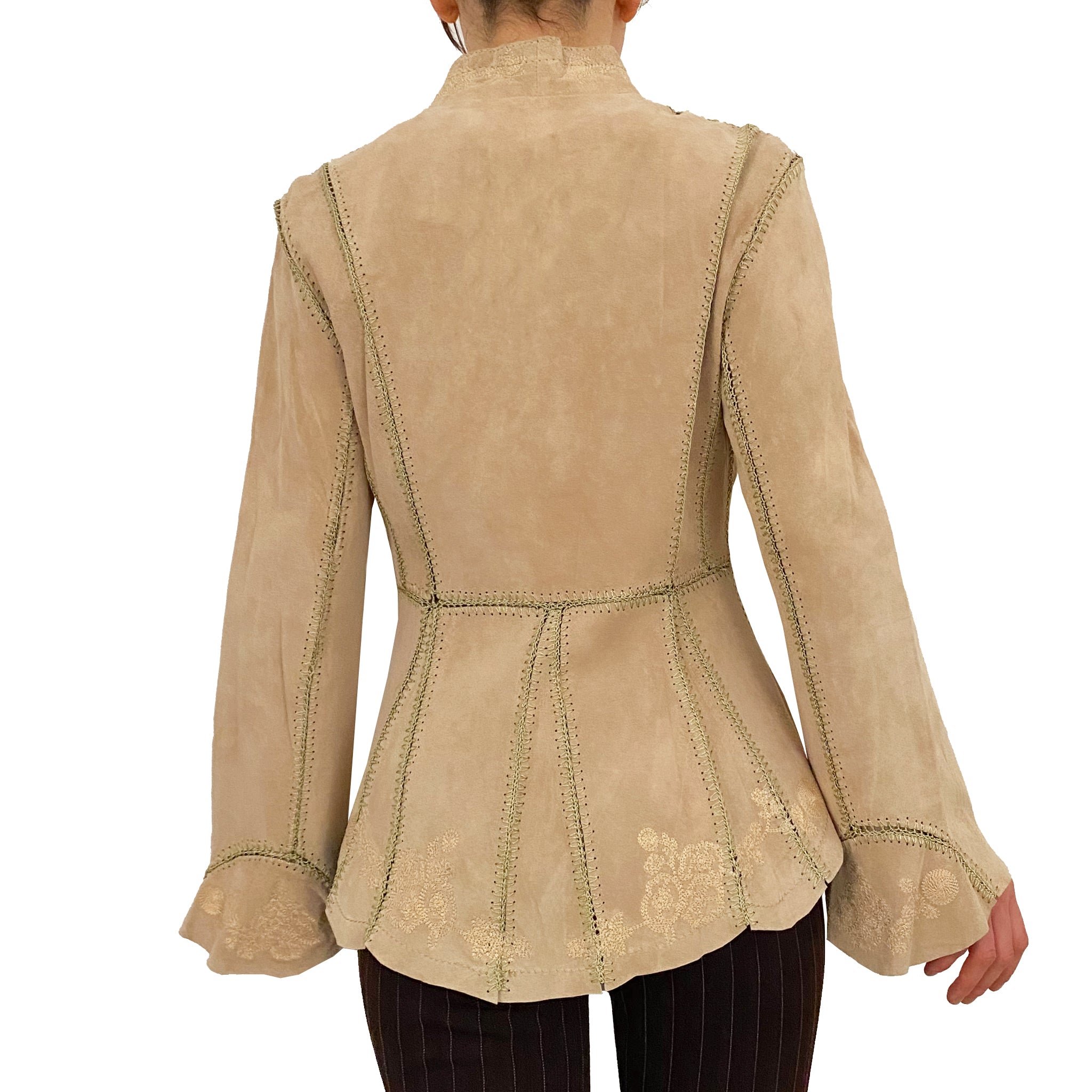 Suede Tie Front Jacket (M)
