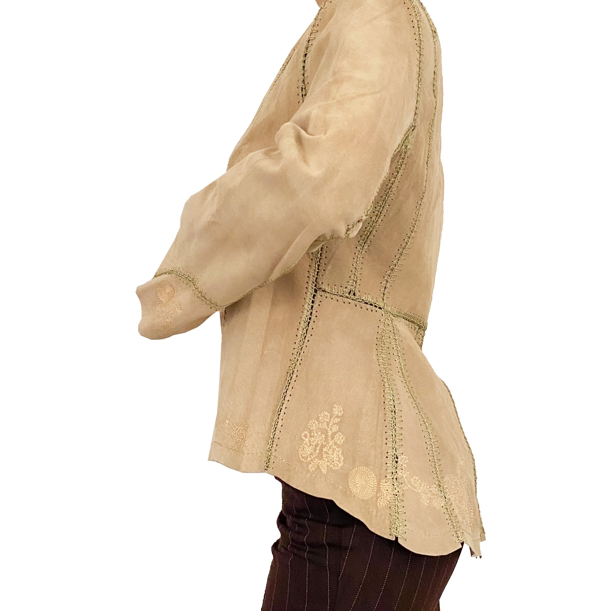 Suede Tie Front Jacket (M)