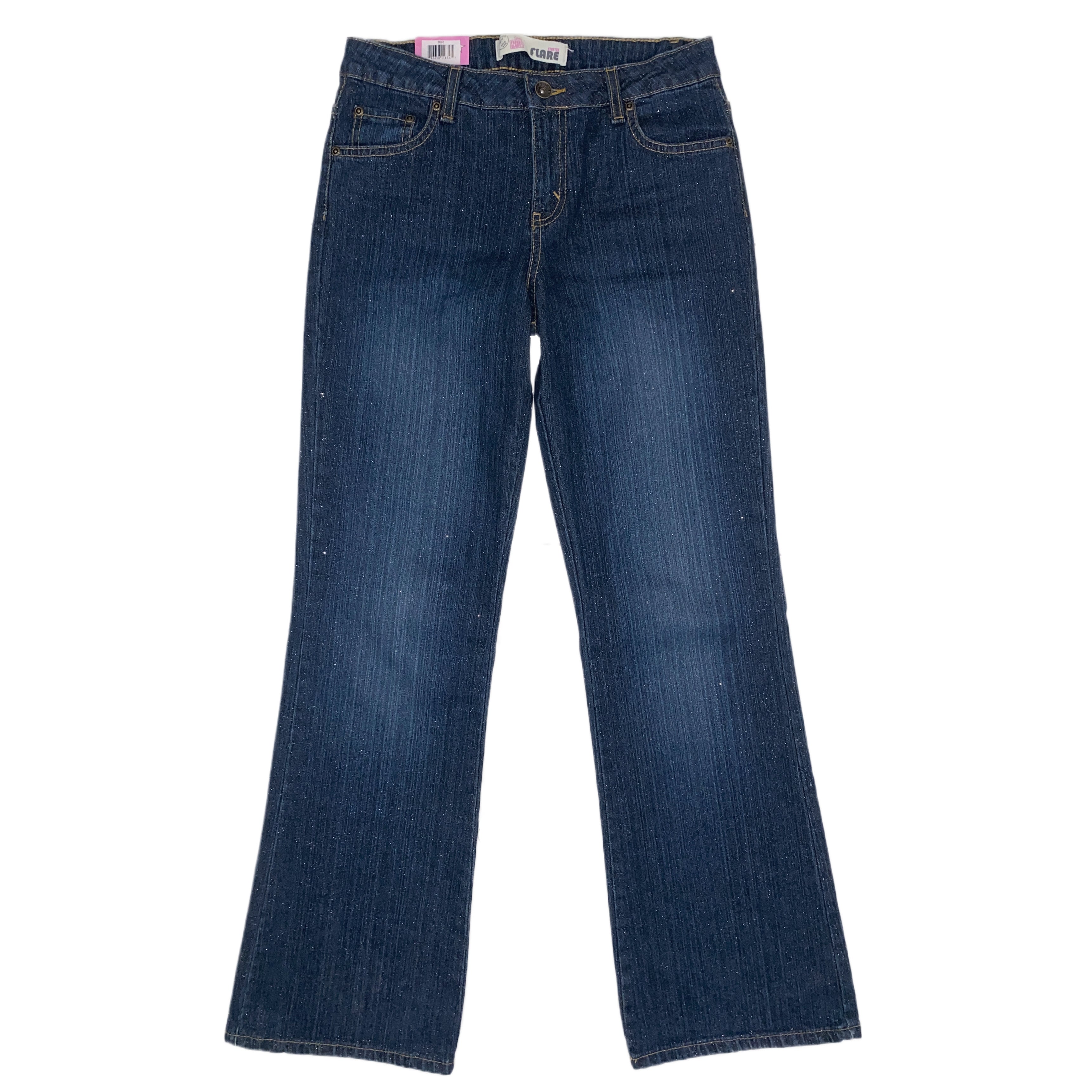 Y2K Mid-Rise Glitter Flares (XS)