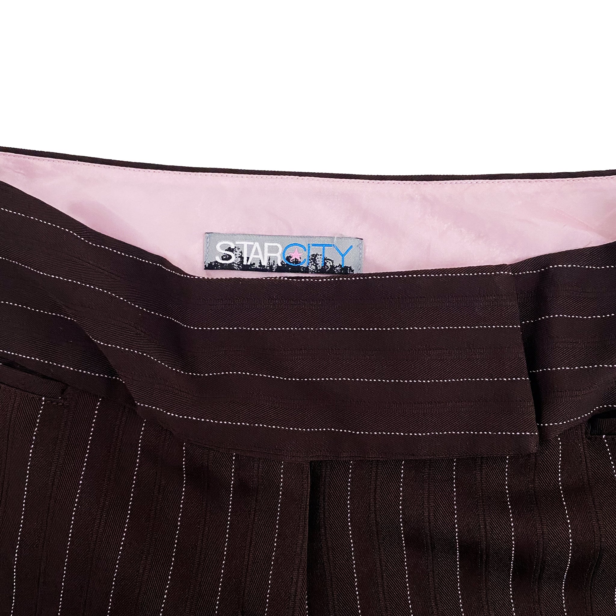 Chocolate Striped Flared Trousers (S)