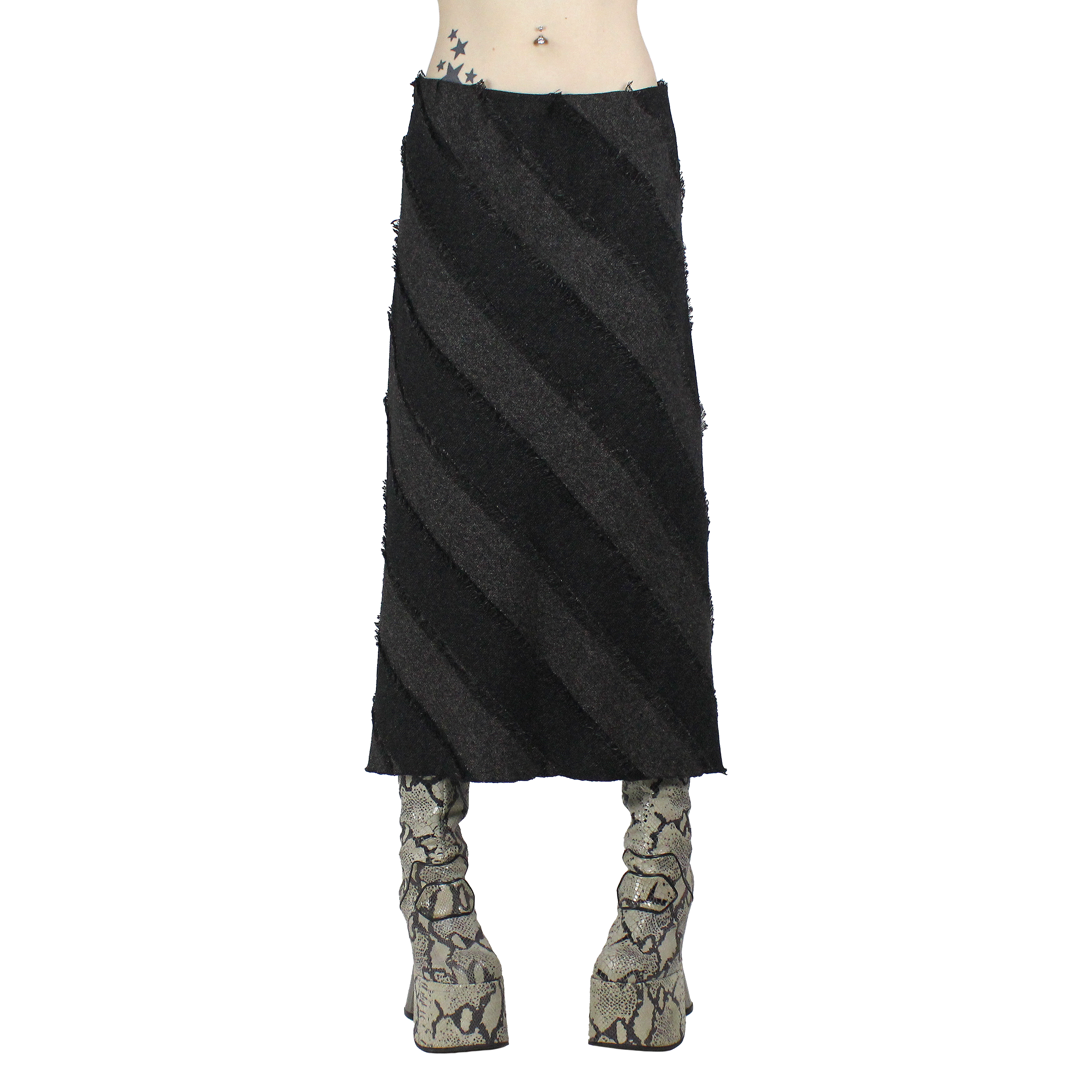 Italian Frayed Maxi Skirt (XS/S)