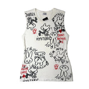 Hysteric Glamour Graffiti-Style Rabbit Tank (L-XL)