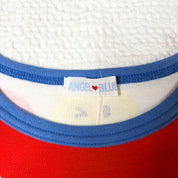 Angel Blue Graphic Color Block Tee (M)