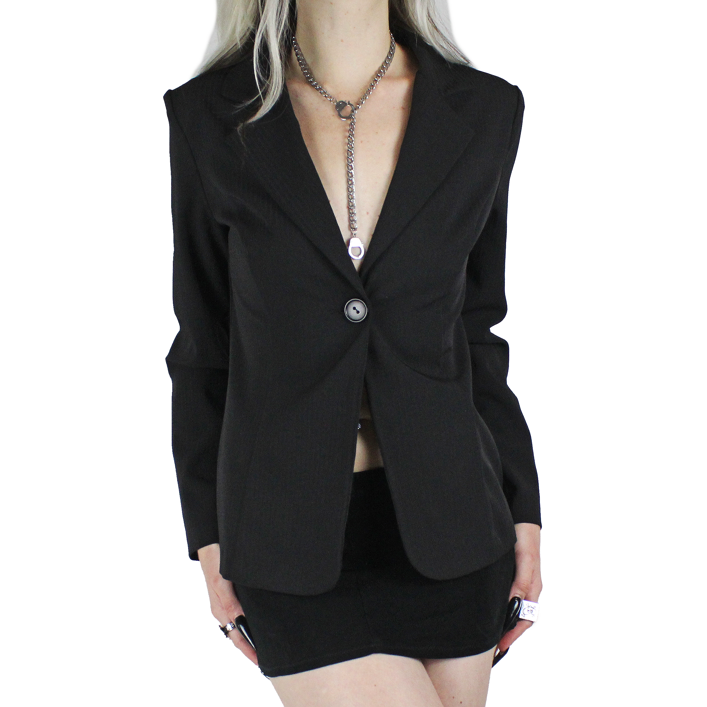 Y2K Black Blazer (XS/S)