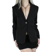 Y2K Black Blazer (XS/S)