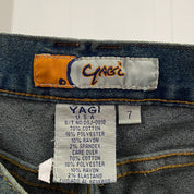 Y2K Gold Glitter Flare Jeans (S/M)