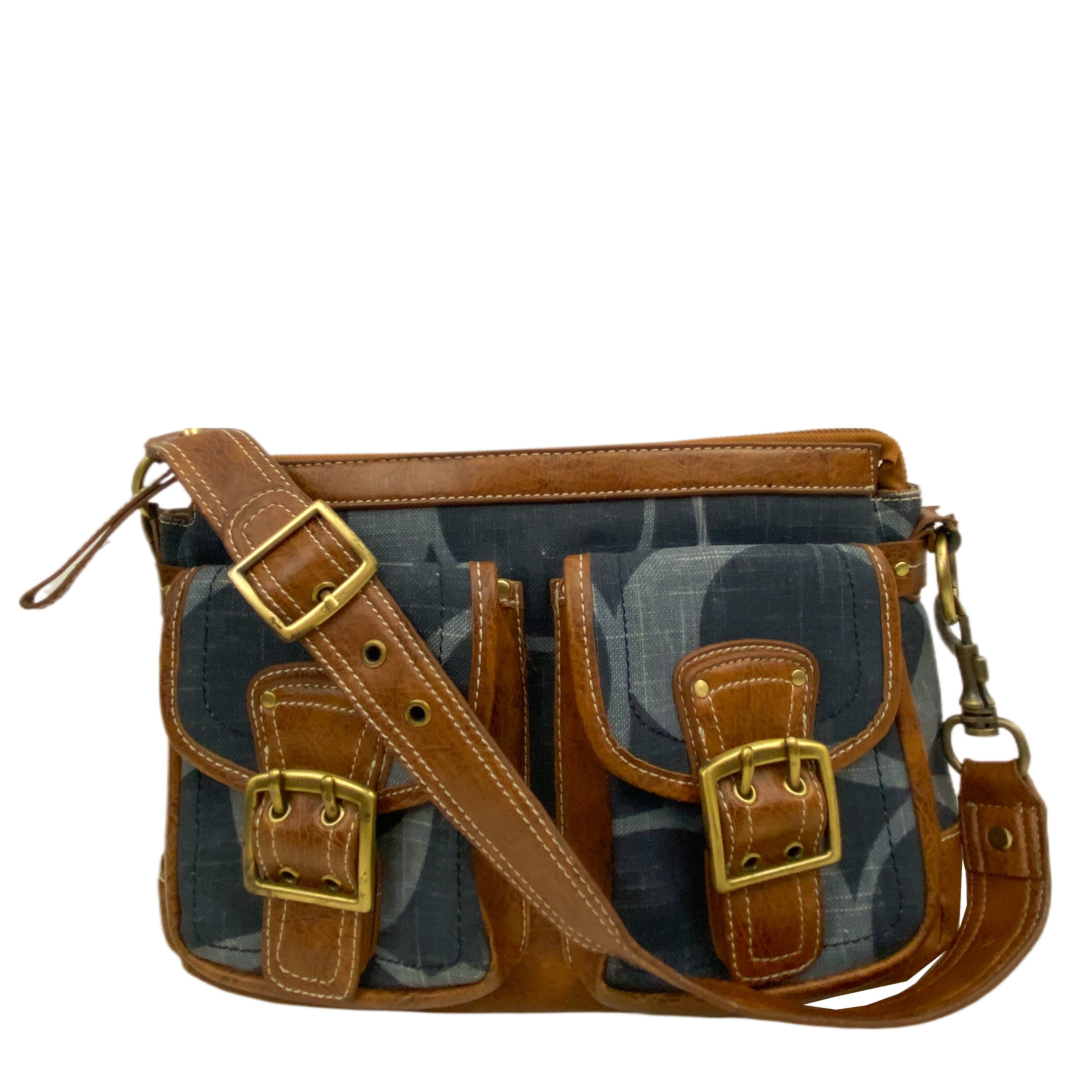 Coach Denim Leather Hobo Bag